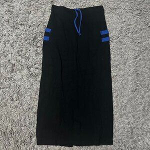 Y2K Rave Grunge Maxi Skirt With Slit Size M